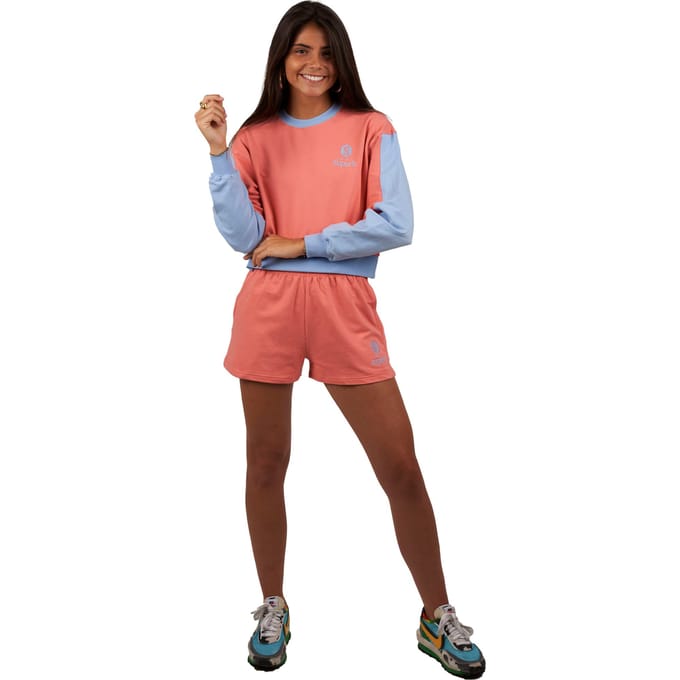 Be Happy RSC-S2102 dames sweatshirt met korte mouwen en ronde hals
