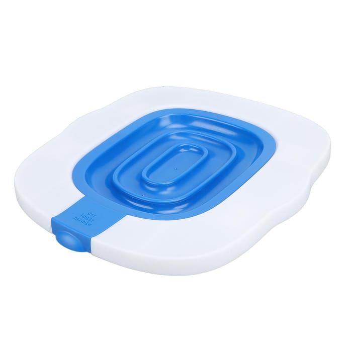 Kit d'apprentissage de la propreté pour chat Taille universelle 4 coussinets protecteurs Réutilisable Antidérapant Apprentissage de la propreté pour chat blue