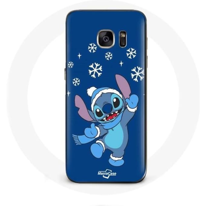 Coque pour Samsung Galaxy S6 edge Stitch neige Noël bleu