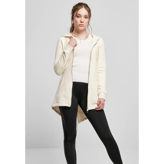 Urban Classics - Sweat Parka Vest met rits - M - Creme