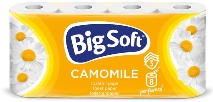 Big Soft Toiletpapier 3-laags 8x150 Camomile