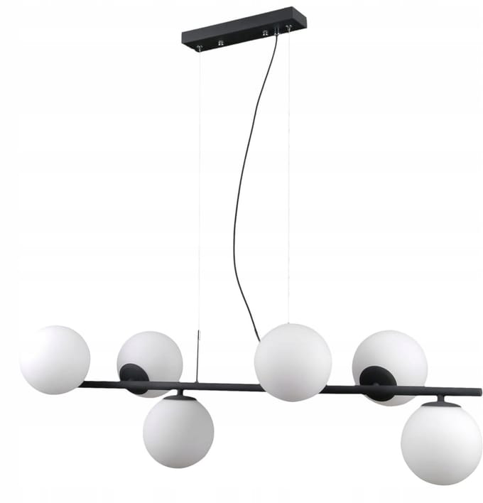 Raddi Hanglamp Zwart 6-Lichts Glas - Modern Design