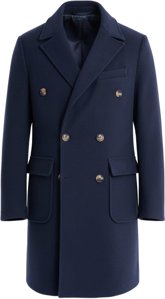 OMBRE Jas - Knopen - Effen Donkerblauw S