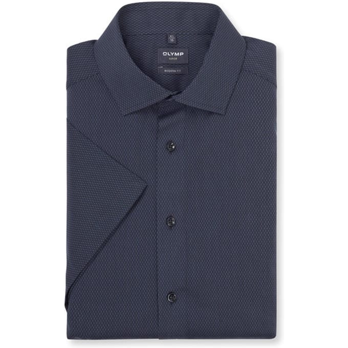 OLYMP Luxor Overhemd, Modern Fit, Global Kent, Marineblauw