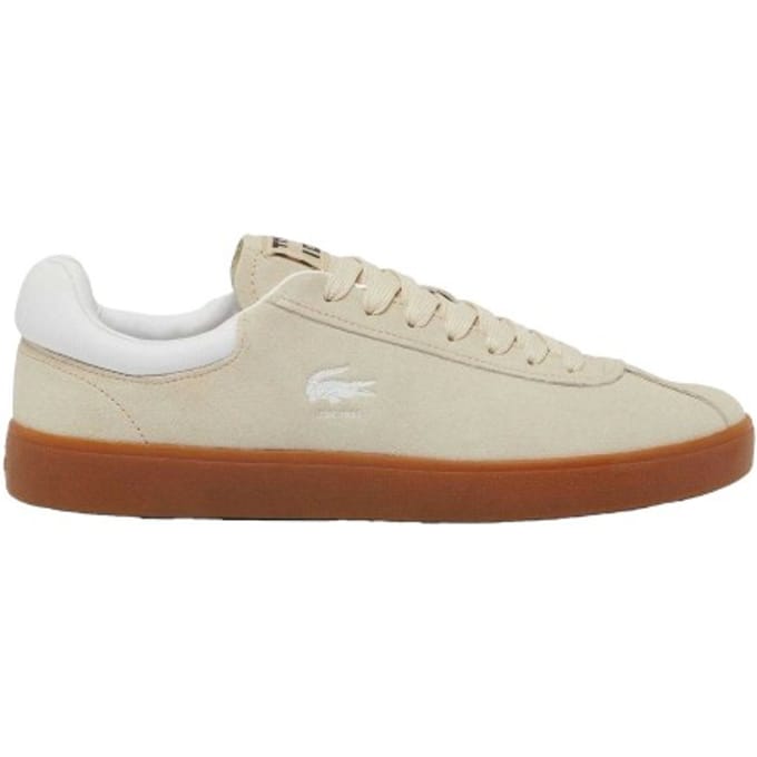 Lacoste Heren Baseshot Suède Trainers (Beige)