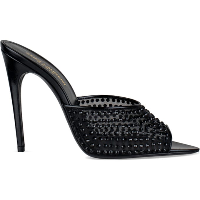 Saint Laurent Blonde Muiltjes Zwart