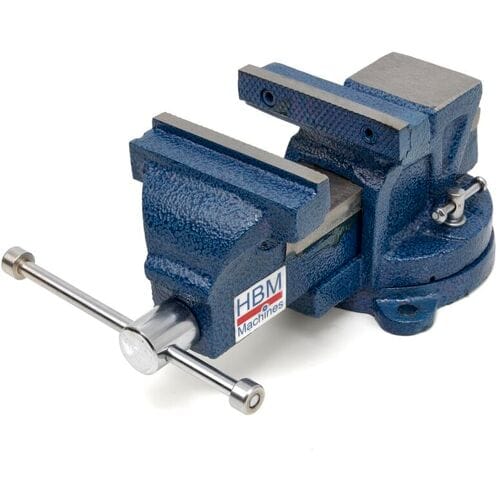 HBM Profi Bankschroef met Draaibaar Onderstel - Maximale Klembreedte 100 mm