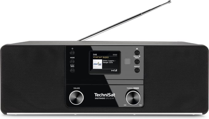 TechniSat DIGITRADIO 370 CD IR Radio DAB+, DAB, VHF (FM), Internet WiFi, Bluetooth, CD, USB, Internetradio Incl. afstandsbediening Zwart