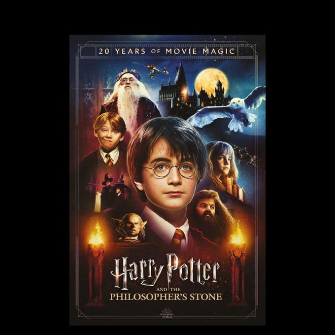 Harry Potter Philosopher's Stone Unisex T-Shirt - Black - S