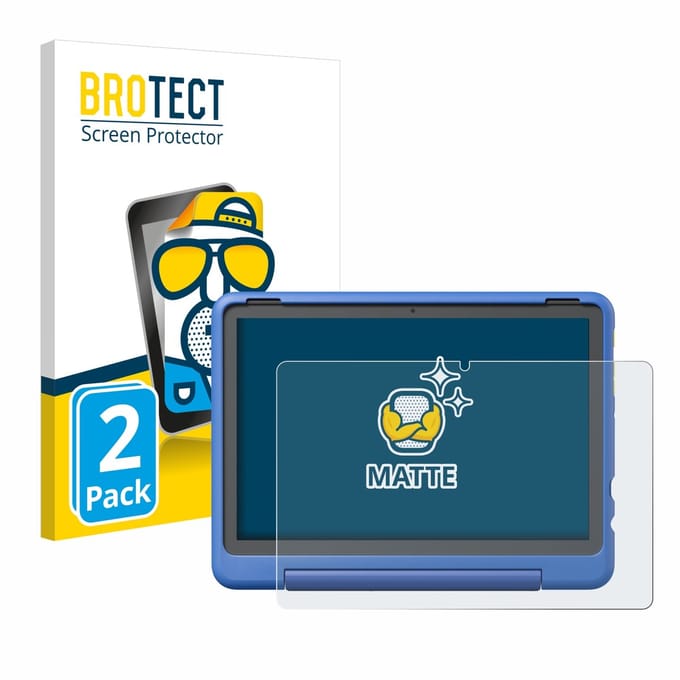 BROTECT - Screenprotector voor Amazon Fire HD 10 Kids Pro 2023 - Folie Beschermfolie matte 2 Stuks