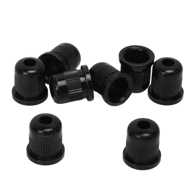 8 STUKS Gitaar Snaar Ferrule Legering Compacte Bas Door Body Gesp voor Vervanging Zwart zwart