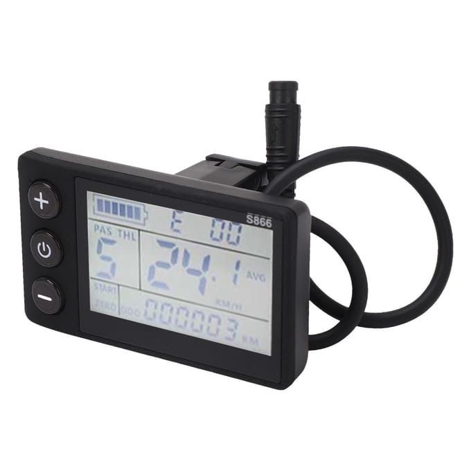 Elektrische Scooter Conversie LCD Display met 6P Waterdichte Connector Mountainbike Conversie LCD Paneel Onderdelen gray