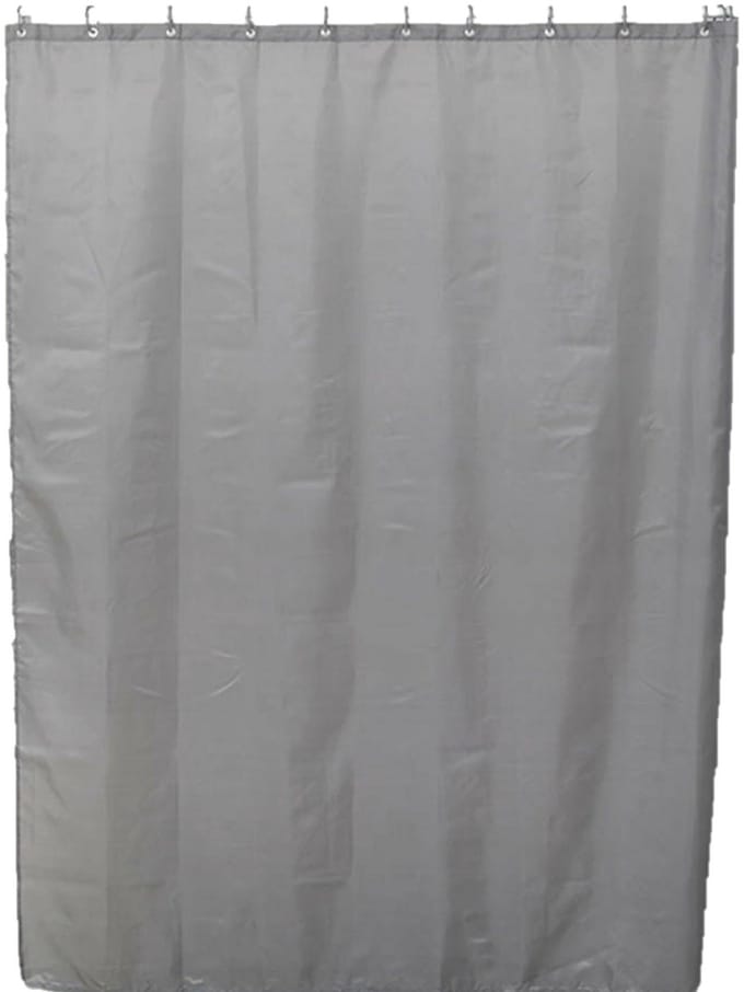 Tendance Douchegordijn Basic Elegance - met ringen - grijs - polyester - 180 x 200 cm - wasbaar
