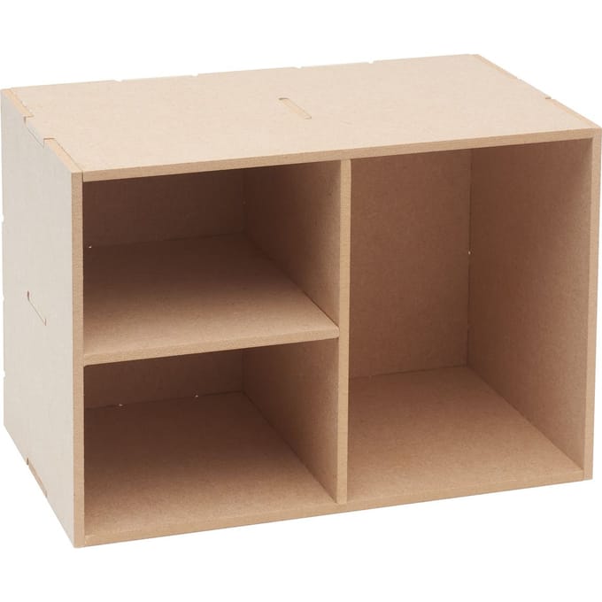 Flexio "Schap box" - Basic Box - 2 kleine, 1 groot vakken