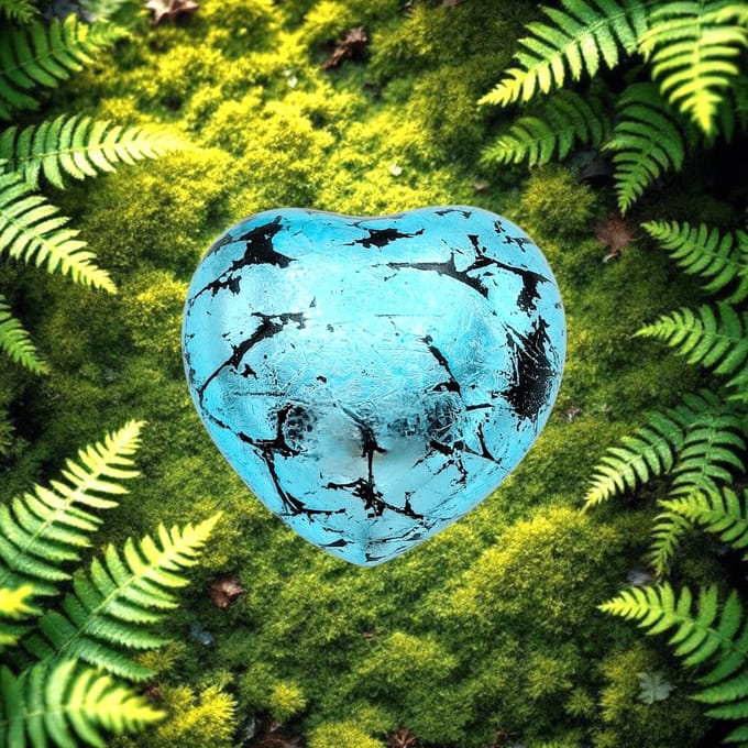 Hart Urn - Verdeel Urn - Turquoise Ocean Galaxy 13204