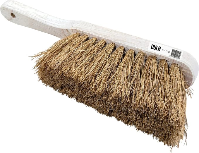 DULA Handveger - Stoffer van kokos haren - Hout - 30 cm - Voor binnen en buiten