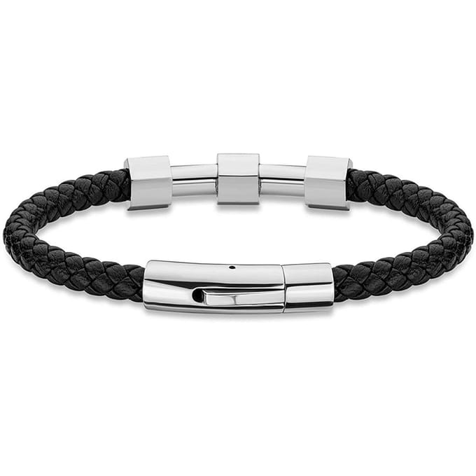 Police PEAGB2119621 Armband – Stoer Zwart Leer