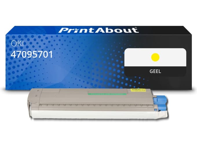 PrintAbout huismerk Toner 47095701 Geel Geschikt voor OKI