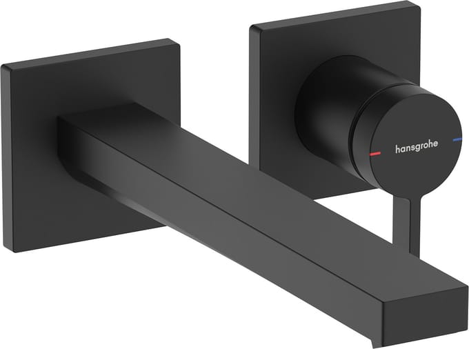 hansgrohe Tecturis E Eéngreeps - Inbouw Wastafelkraan - voor wandmontage - 22,5 cm uitloop - Mat Zwart
