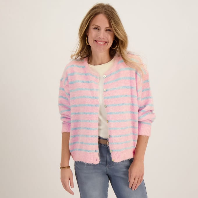 Je m'appelle Dames Vest - Blauw - Maat S/M/L