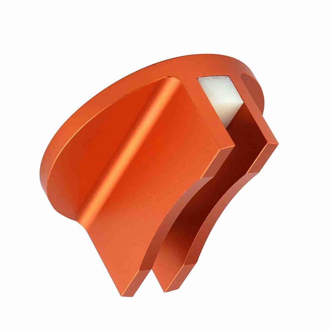 Aluminium Gegroefde Magnetische Krikblok Krikrail Adapter (Oranje) brown