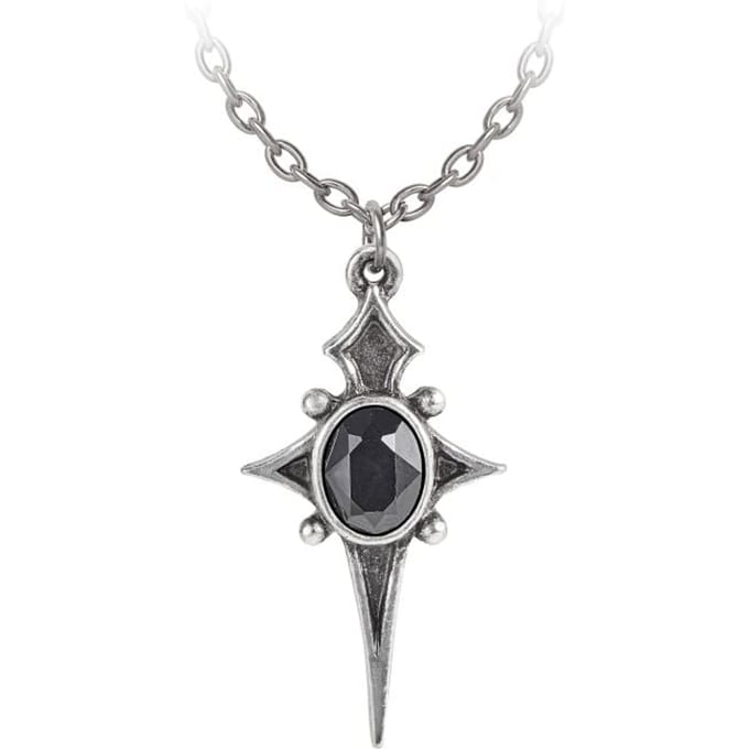 Alchemy Gothic - Gothic Halsketting - Alchemy Gothic Star Ketting - zwart-zilverkleurig