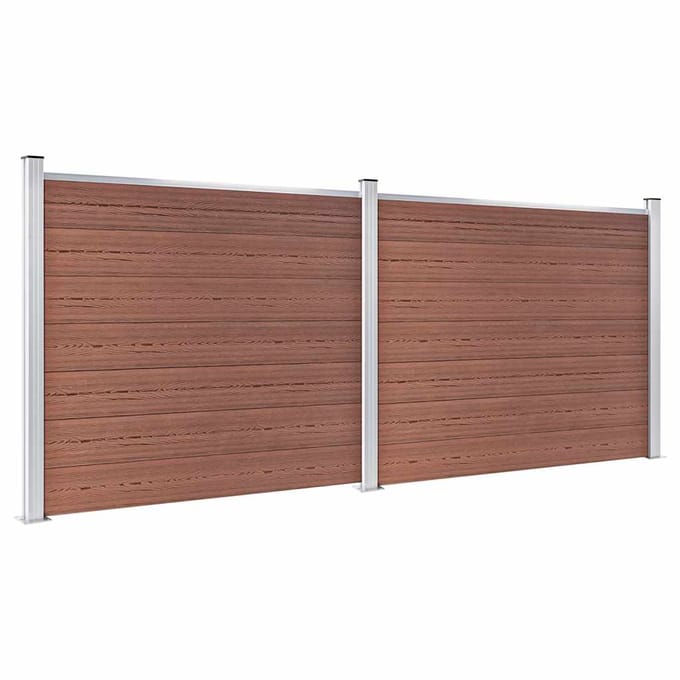 vidaXL - Schuttingpanelenset - 353x146 - cm - HKC - bruin