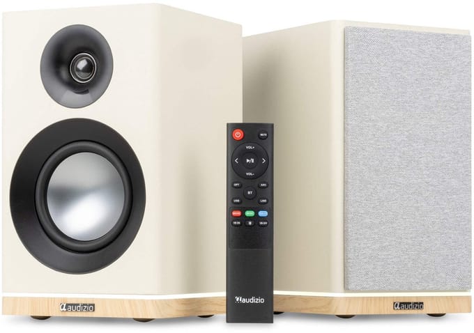 HiFi speakers - Audizio KS12 - Actieve speakerset - HDMI en Bluetooth - Ambient light - 80W - Crème