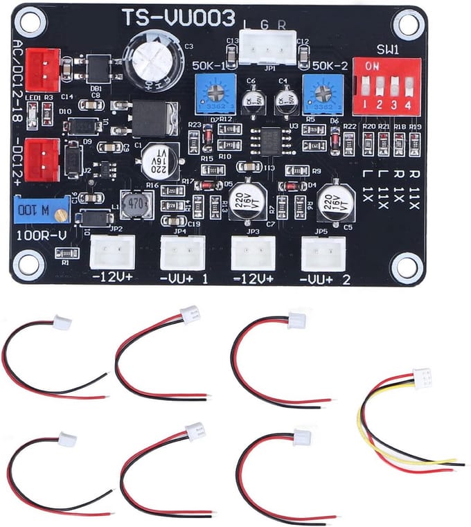 Instelbare VU Meter Driver Board voor Audio Level Versterker - Achtergrondverlichting Module voor Studio en Home Audio