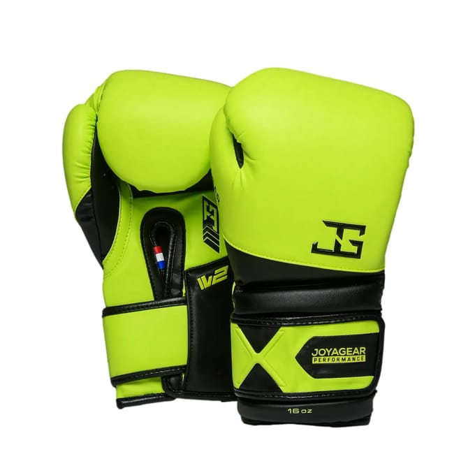 Joyagear Performance Velcro Bokshandschoenen - Lime/Zwart (Beschikbaar in verschillende maten)