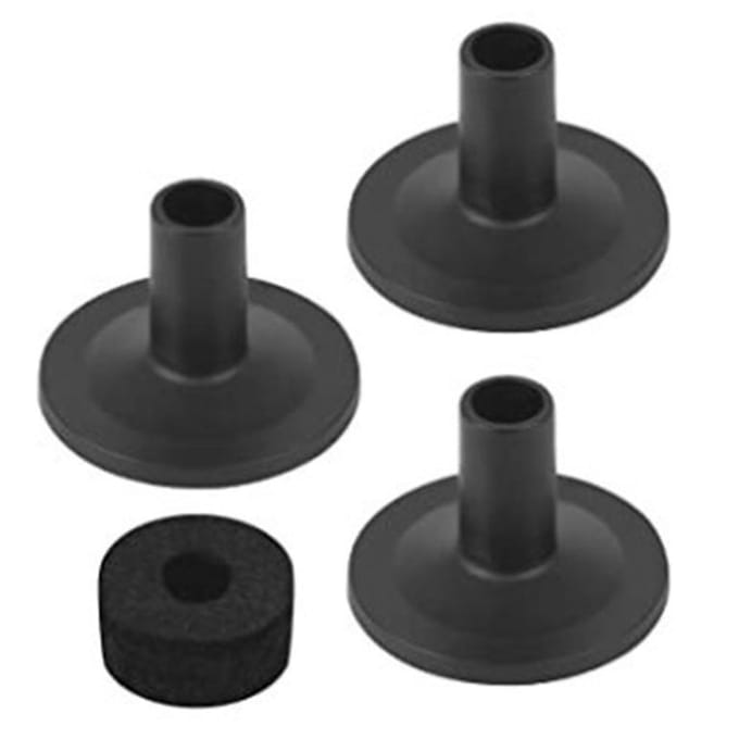 Kit de 21 Pièces de Feutres pour Batterie Feutres pour Pied de Cymbale Accessoires de Remplacement Antidérapants Ensemble Complet gray