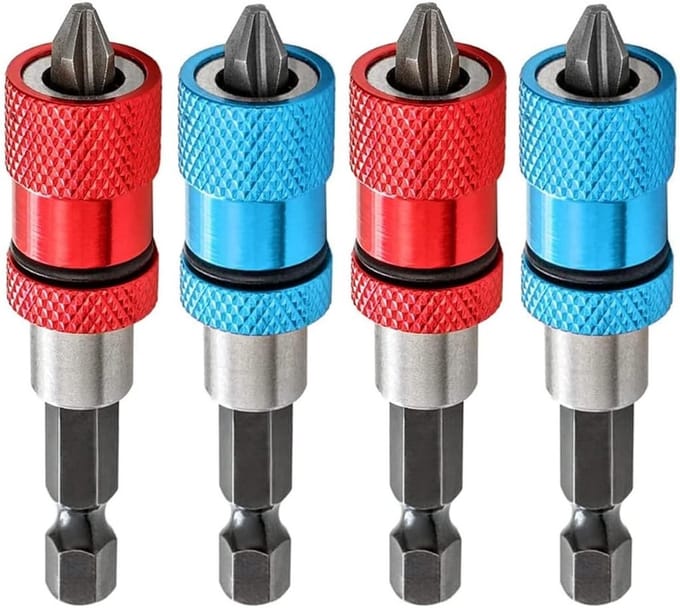 Verstelbare Magnetische Bit Houder Set voor 1/4 Inch Schroevendraaiers met 4 PH2 Bits voor Gipsplaten