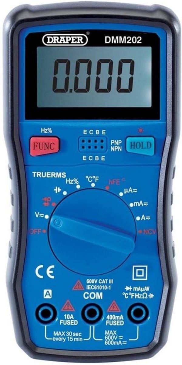 Digitale multimeter met TRMS, temperatuur, en contactloze spanningstest