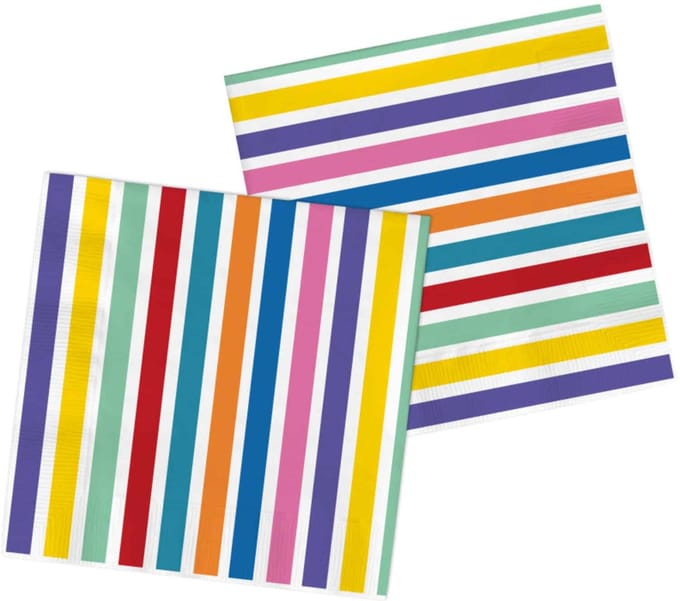 Folat - Servetten - Strepen Color Pop 33 x 33 cm - 20 stuks.