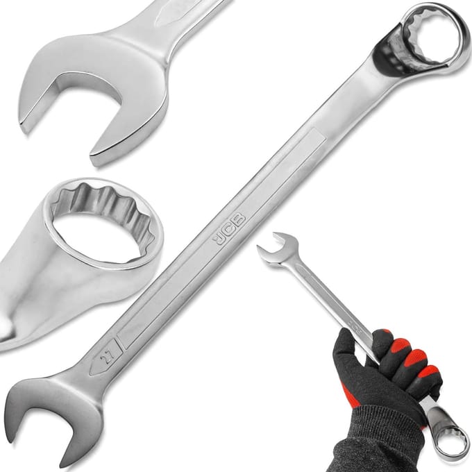JCB - Ringsteeksleutel - 75° Gebogen - 27mm - CrV Staal