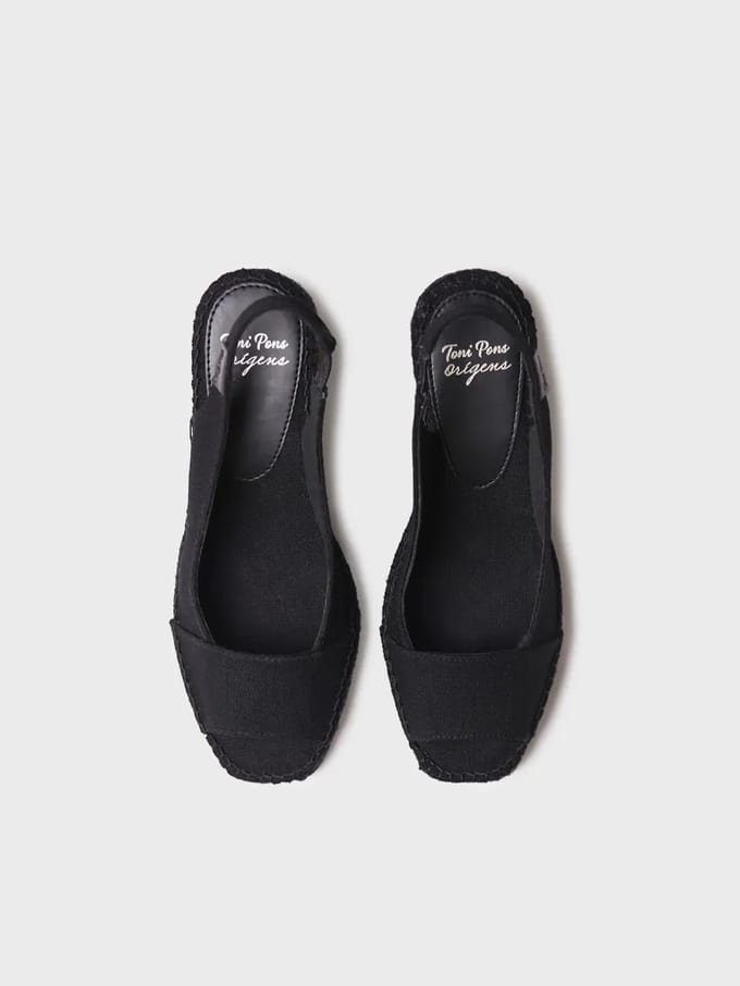Espadrille met sleehak voor dames van geverfd jute | FIORE