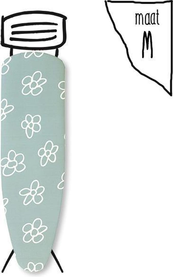 Leuke Strijkhoezen | Strijkhoes - bloemen groen - maat M