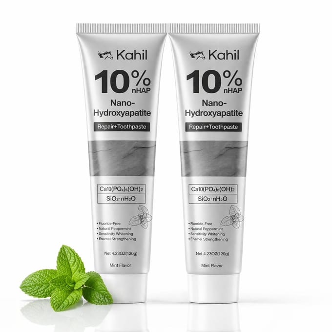 10% Hydroxyapatite Tandpasta - 2 stuks - Mint Smaak - Tandenbleek - Diep Schoon