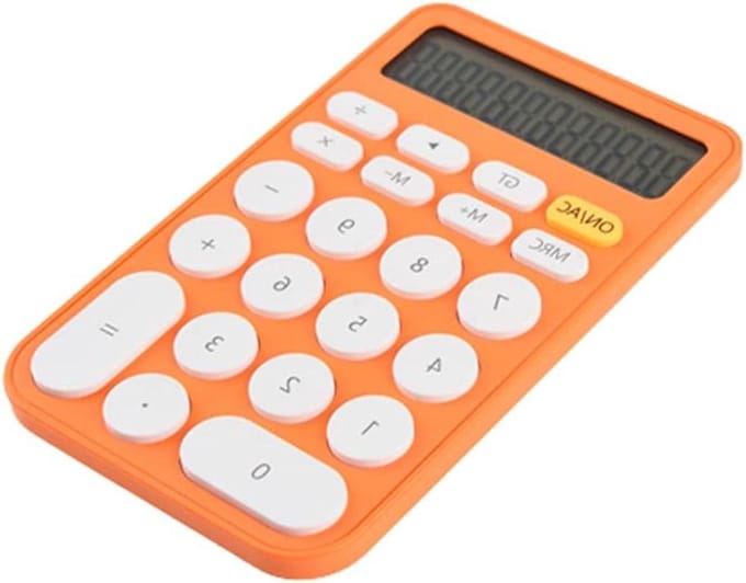 Pocket Calculator - Oranje - Kantoor - Elektronische - Draagbare - Mini - Outdoor