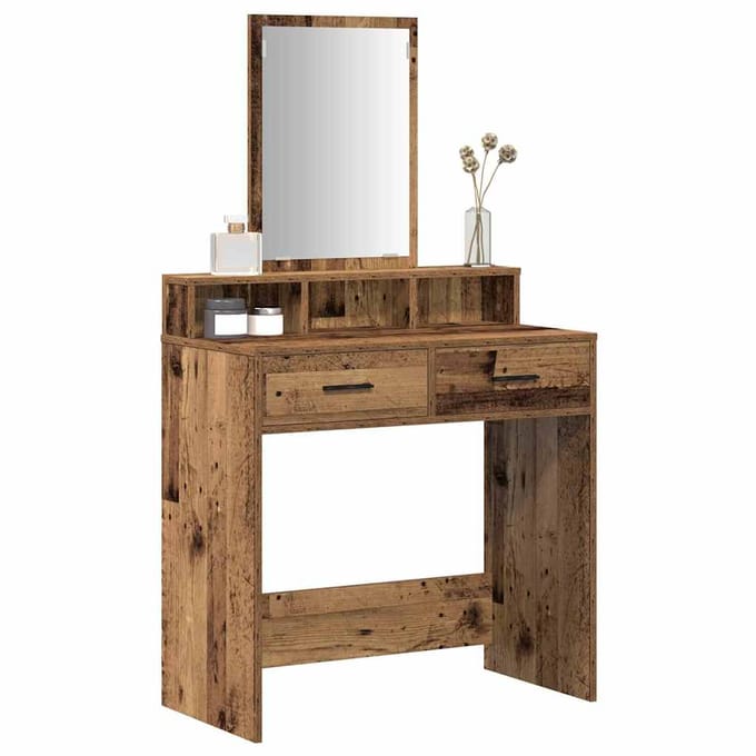 vidaXL - Kaptafel - Oudhout - 79 - x - 41 - x - 140 - cm - Bewerkt - hout