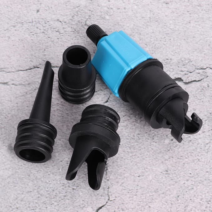 SUPs Pomp Adapter Opblaasbare Luchtventiel Adapter met 3 Luchtkranen voor Paddleboard Kano Aanvalsboot black