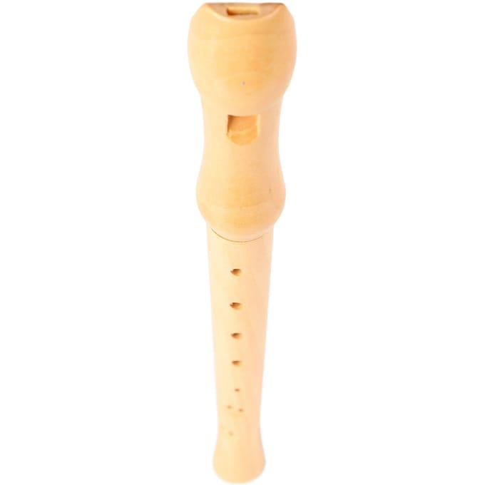 Instrument à vent Flûte verticale Arbre d'herbe 8 trous Aiguille pour jouer Performance beige