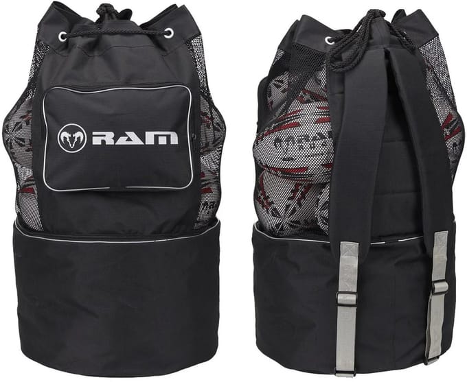Coaches Ademende Rugby Ballenzak - Backpack met Compartiment - Tot 8 Ballen