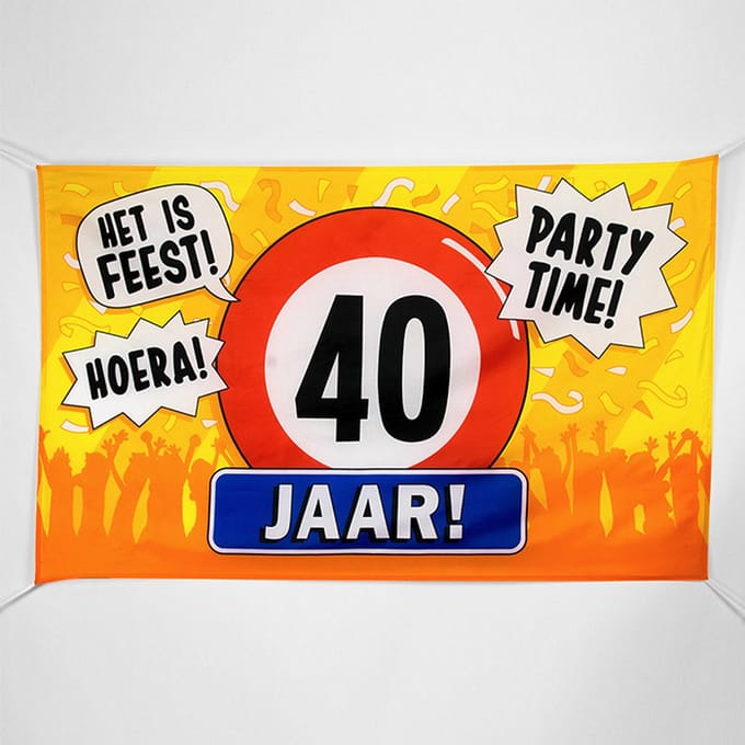 XXL Gevel vlag - 40 jaar