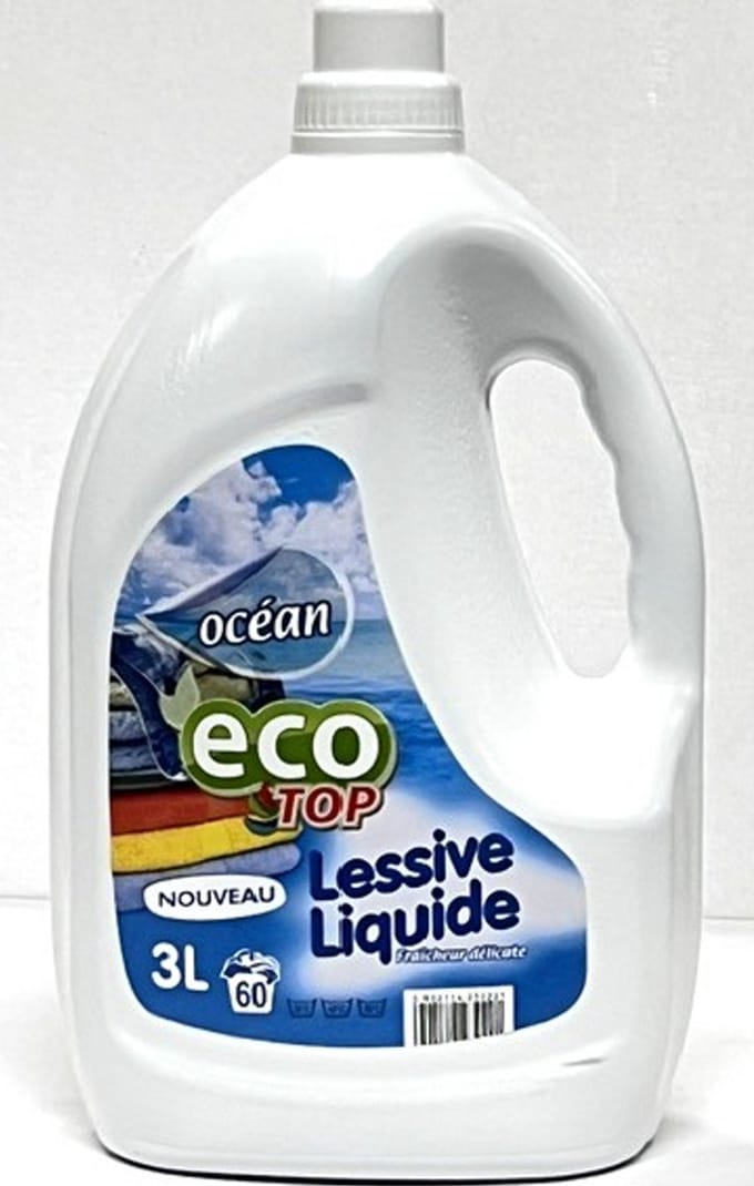 Eco Top vloeibaar wasmiddel Océan 3L Wit & Gekleurd - 60 wasbeurten
