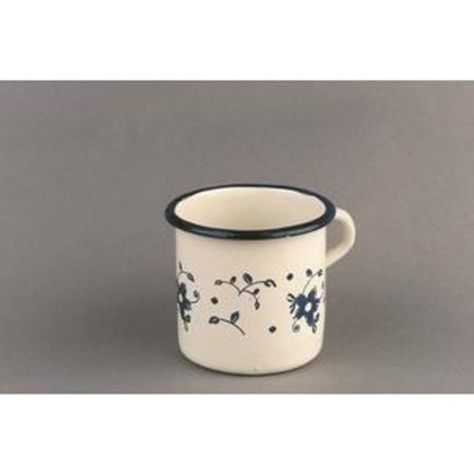 Beker - IBILI - 918508 - Staal - Wit/Blauw - 10,0 x 10,0 x 12,0 cm wit