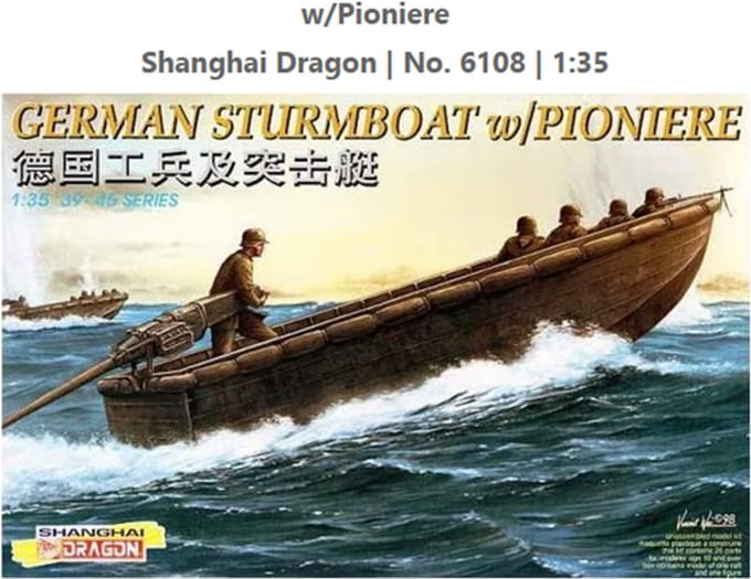 Dragon Modelbouwpakket Militaire voertuigen - 6108 Duitse Sturmboot met Pionière Plastic - 1:35 - Modelbouw