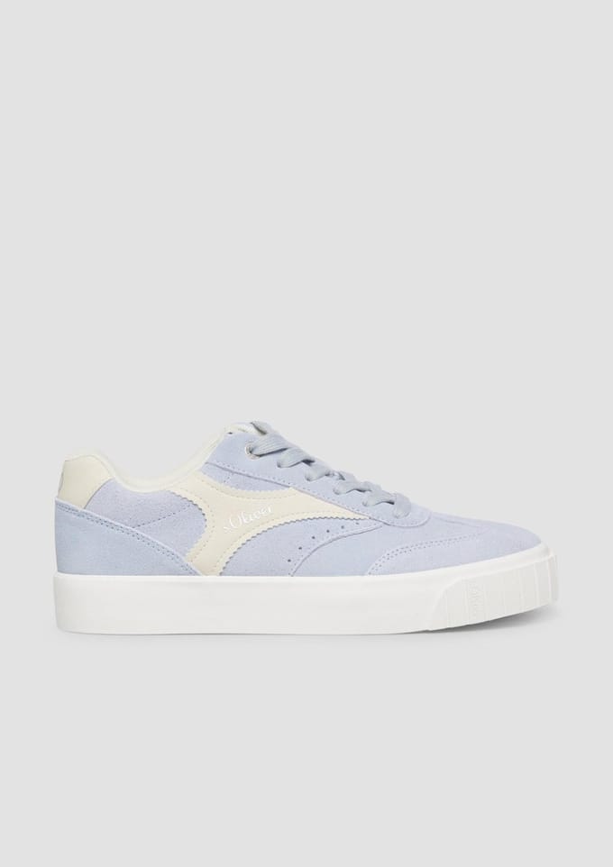 s.Oliver - female - Leren sneaker met plateauzool