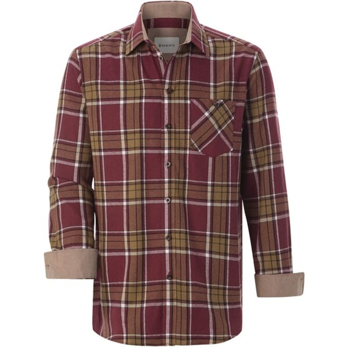 Babista herren Overhemd - 37/38 - donkerrood - Plus Size