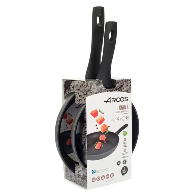 Ensemble de poêles - ARCOS - Kaula - Aluminium forgé - Anti-adhésif - Compatible tous feux